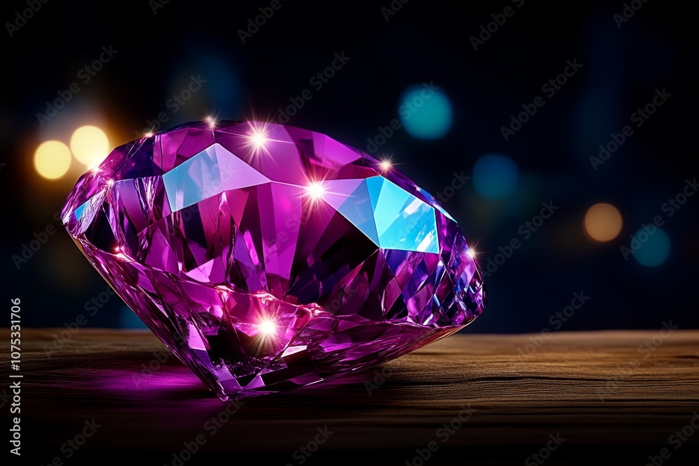 Hyper-realistic close-up of a gemstone necklace with every facet and color detail perfectly highlighted Hyper-realistic close-up of a gemstone necklace with every facet and color detail perfectly highlighted