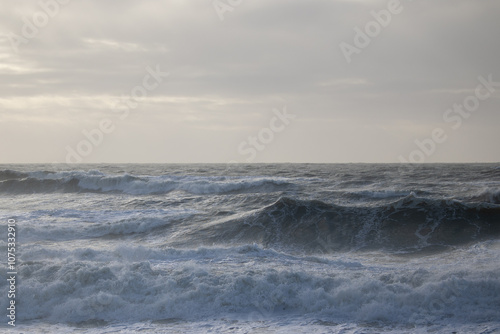 Stormy sea waves