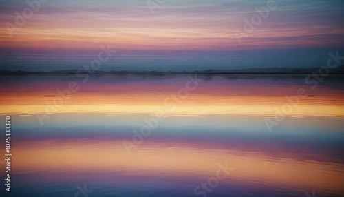 A panoramic multicolor reflections background showcasing a gradient transition from warm oranges and yellows to cool blues and purples create with ai