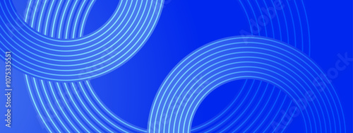 Blue and White Vector Abstract Modern Futuristic 3d Line Banner With Shapes Ideal for Post, Background, Banner, Ad, Promo, Invitation, Etc