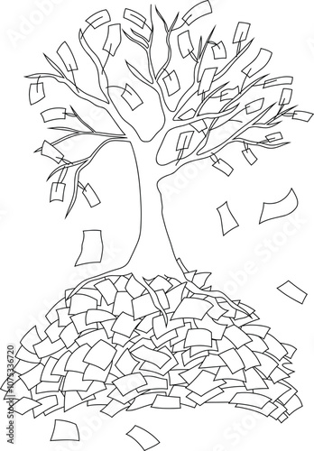 Tree for nature or eco logp conzept. Vector.