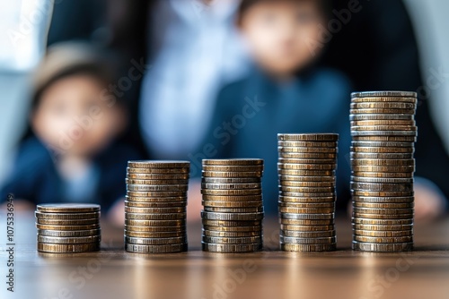 Stacks of coins representing Family consulting advisor on estate tax planning, balancing liabilities, inheritance clarity