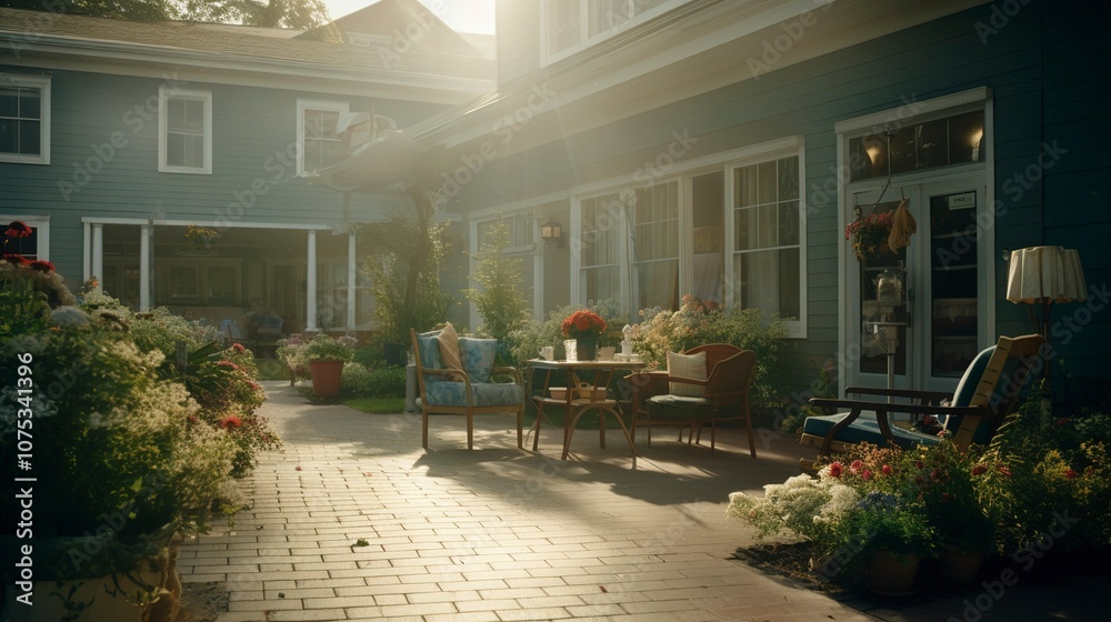 A photo of a nursing home with compassionate care. A photo of a nursing home with compassionate care.