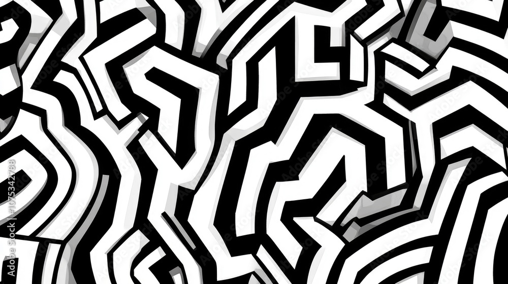 Zigzag pattern line art illustration Zigzag pattern line art illustration
