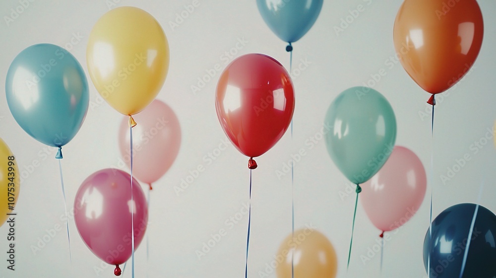 Vibrant Collection of Colorful Balloons Gently Floating Against a White Background, Perfect for Celebrations, Events, or Fun Themed Designs Vibrant Collection of Colorful Balloons Gently Floating Against a White Background, Perfect for Celebrations, Events, or Fun Themed Designs