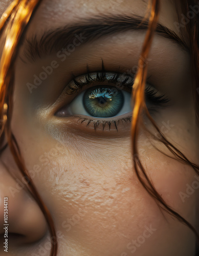 close up of eye with makeup