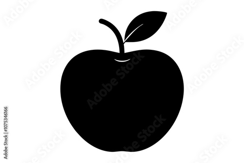 apple symbol. black silhouette isolated on white. vector outline icon,Apple vector silhouette set, apple icon.