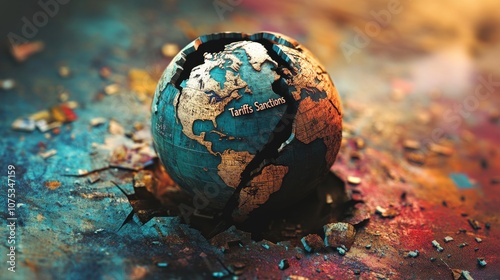 A Cracked Globe With 
