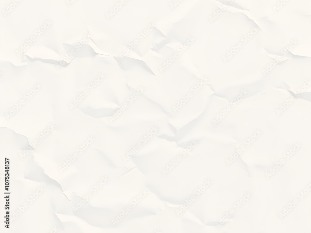 Obraz premium Top view of crumpled white paper texture