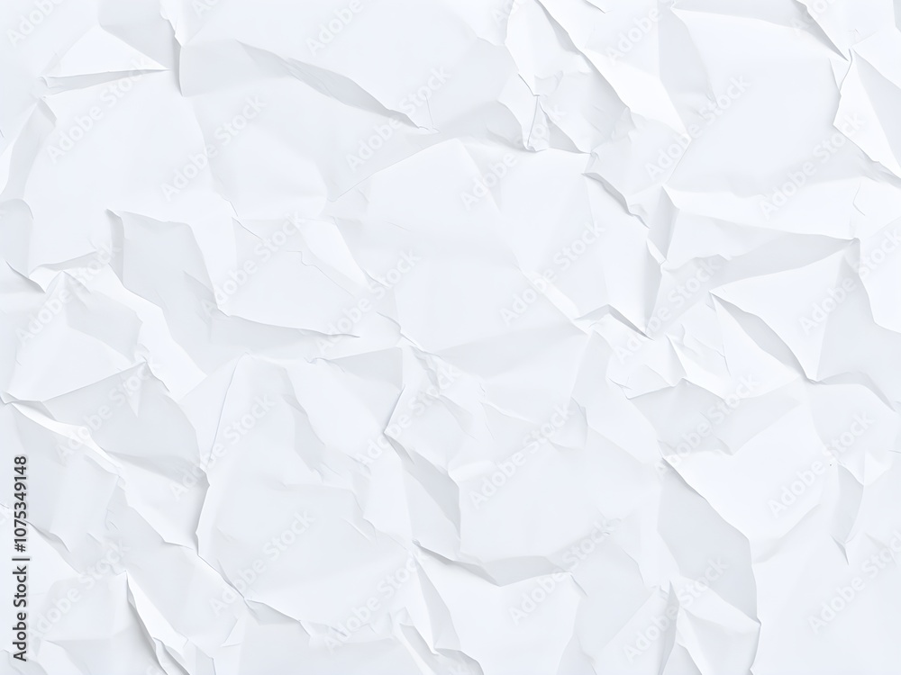 Crumpled paper texture white background Crumpled paper texture white background