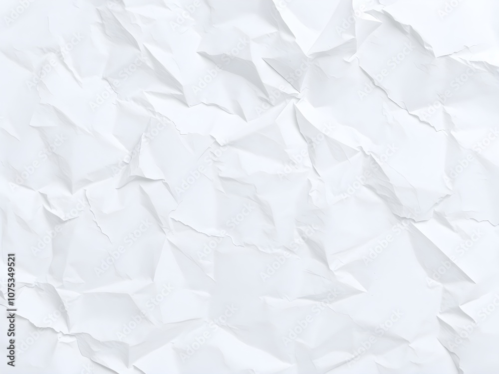 Obraz premium Crumpled paper texture white background