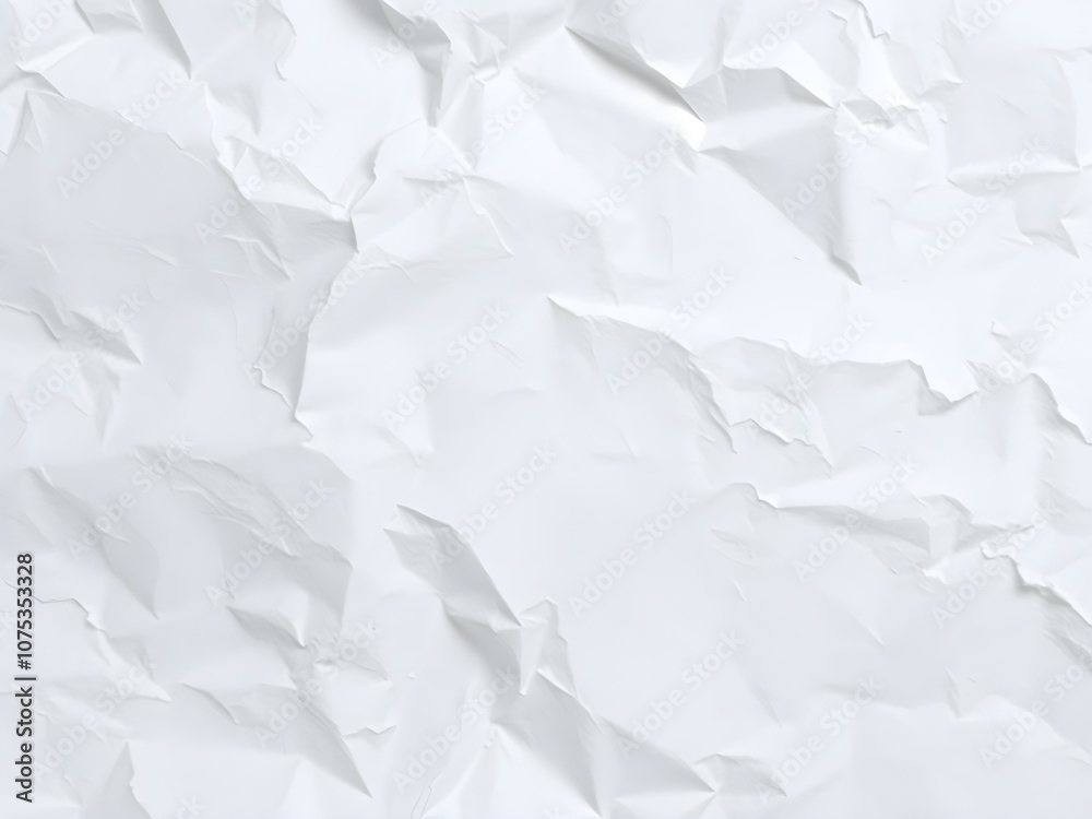 Obraz premium Crumpled paper texture white background