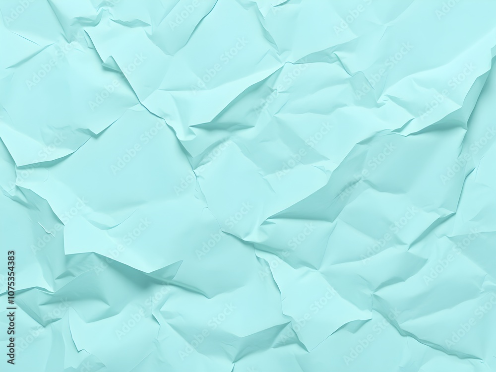 Obraz premium Crumpled paper texture blue background