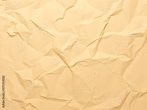 Crumpled paper texture orange background