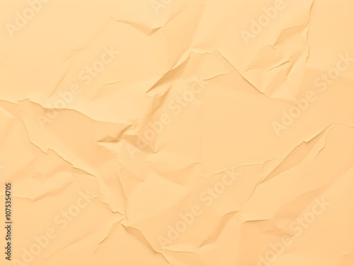 Crumpled paper texture orange background