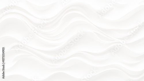 white wave curve lines banner background design. White wave modern abstract background. Luxury horizontal white background for business banner, poster, backdrop, voucher, invite. Vector illustration