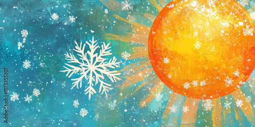 Winter Solstice. Holiday illustration.