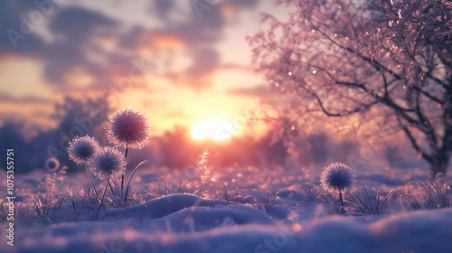 Winter Solstice. Holiday illustration.