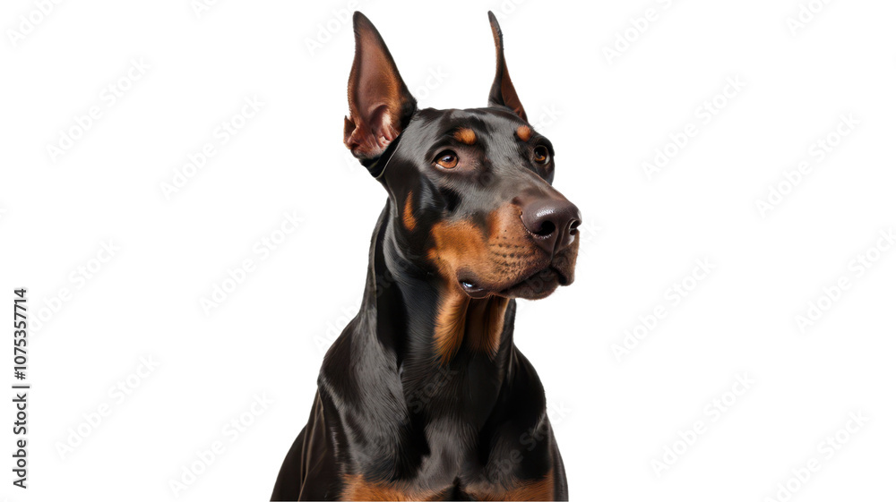 doberman pinscher on white , transparent background png doberman pinscher on white , transparent background png