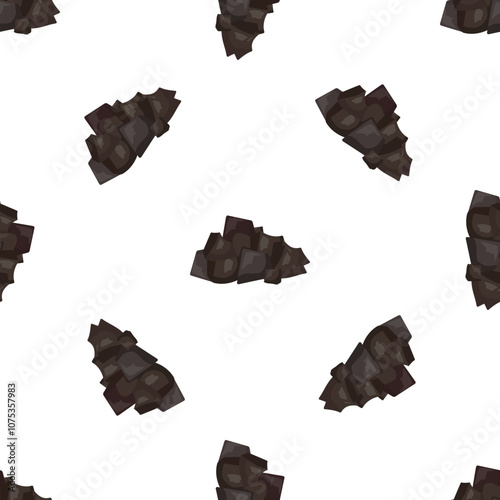 Seamless pattern with shungite stones, known for their healing and protective properties, creating a mystical and natural backdrop