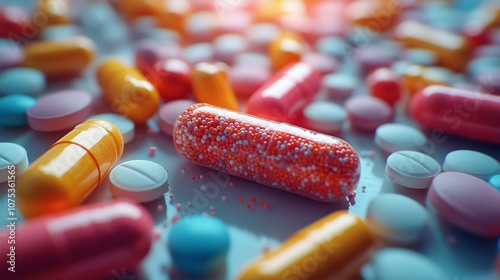 Exploring a Colorful Array of Medicinal Pills and Capsules