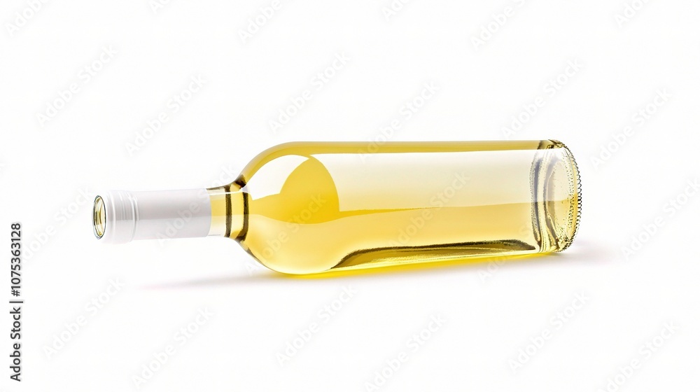 High-Quality Mockup of a White Wine Bottle Isolated on a Clean White Background for Product Presentation and Marketing Purposes High-Quality Mockup of a White Wine Bottle Isolated on a Clean White Background for Product Presentation and Marketing Purposes