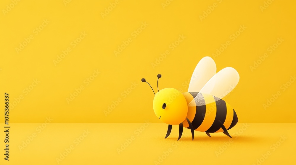 Cute Bee Illustration with Pastel Colors Cute Bee Illustration with Pastel Colors