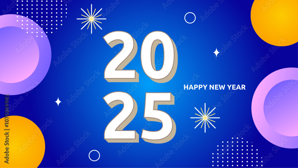 Colorful Elegant 2025 New Year Event Design Background Colorful Elegant 2025 New Year Event Design Background