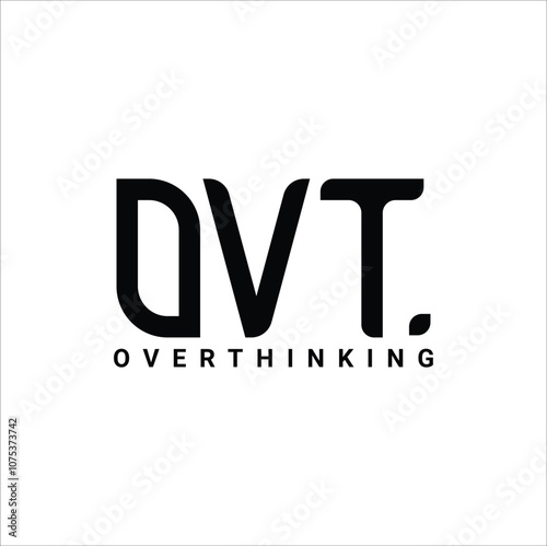 OVT. is an abbreviation of the word overthinking. Typography vector illustration design. Eps 10.