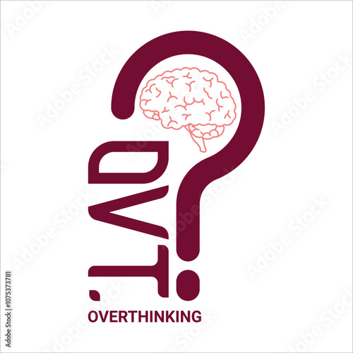 OVT. is an abbreviation of the word overthinking. Typography vector illustration design. Eps 10.