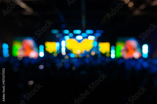 Defocused blurred concert