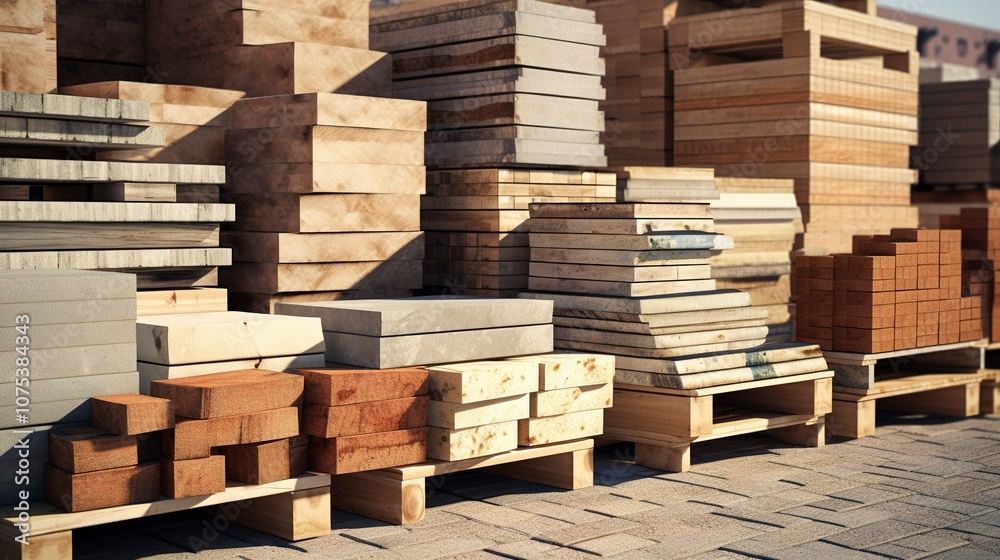 A photo of construction materials neatly arranged on-site. ,High Quality Details, 8k full ultra HD --ar 16:9 Job ID: 090cd447-482d-440e-ae23-096889f4e22a A photo of construction materials neatly arranged on-site. ,High Quality Details, 8k full ultra HD --ar 16:9 Job ID: 090cd447-482d-440e-ae23-096889f4e22a