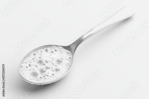 a spoon with sugar on it photo