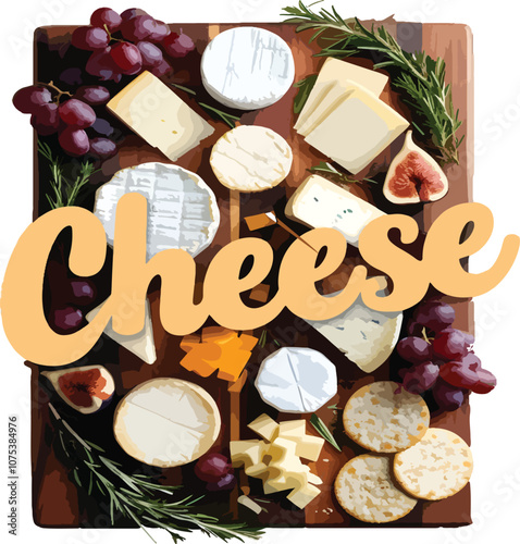 set of classic different types of cheese as milk dairy product display isolated on transparent png cutout background
