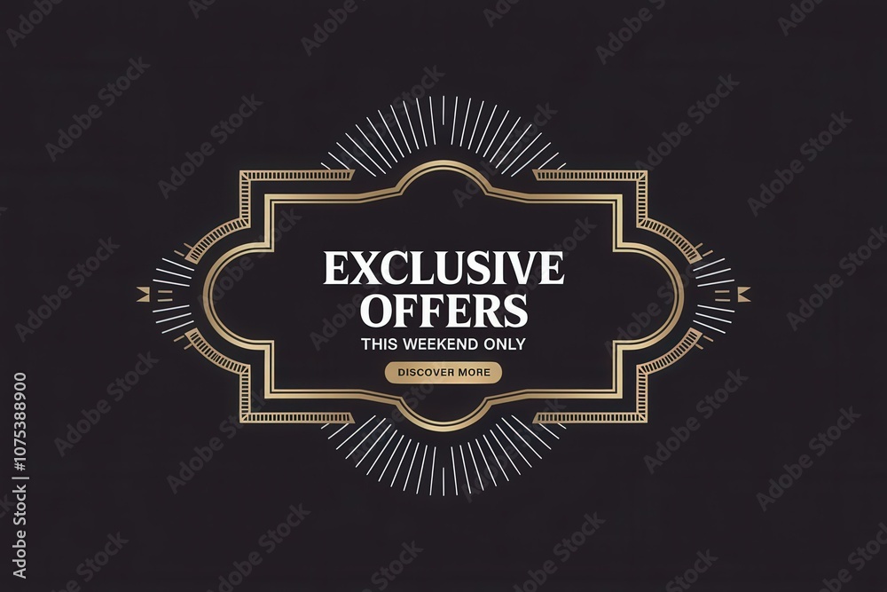 Obraz premium Elegant Black Friday Sale Banner - Exclusive Offers & Promotions Holiday Marketing Campaigns, Luxury Design Gold Typography Dark Background