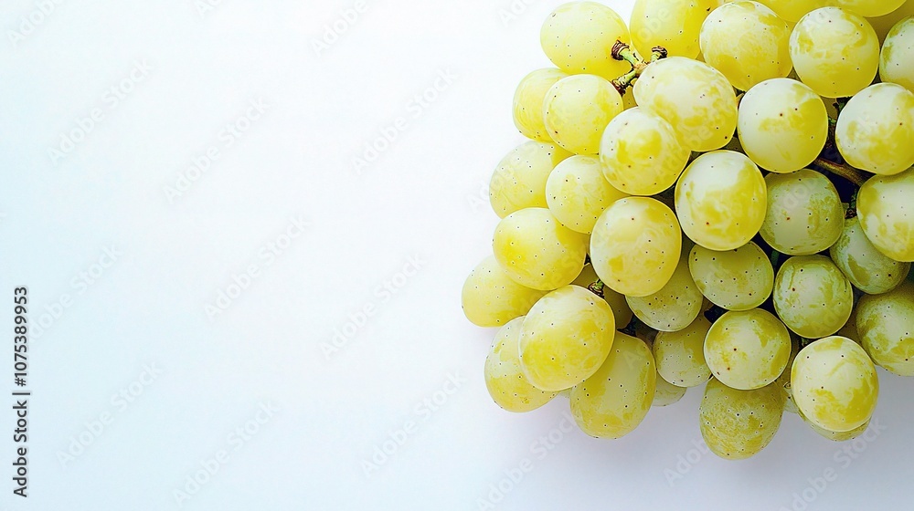 Fresh Bunch of Yellow Grapes Isolated on a Clean White Background Perfect for Use in Healthy Eating, Nutrition, or Culinary Concepts and Designs Fresh Bunch of Yellow Grapes Isolated on a Clean White Background Perfect for Use in Healthy Eating, Nutrition, or Culinary Concepts and Designs