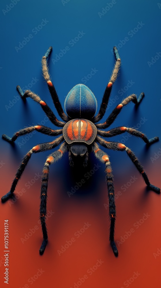 Obraz premium Photorealistic Concept Poster of a Large Spider