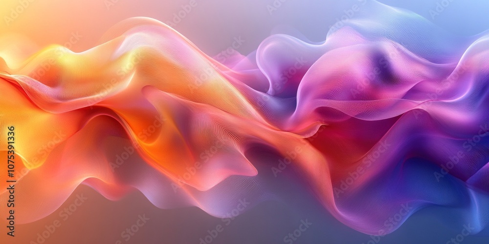 Fototapeta premium Elegant Minimalist Abstract Background with Soft Gradient Waves, Professional Photography and Studio Lighting - High Resolution, Flat Design, Low Contrast & No Shadows