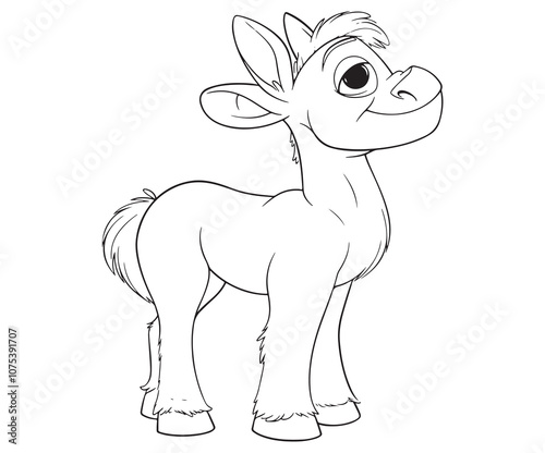 Donkey Coloring Page for kids 006