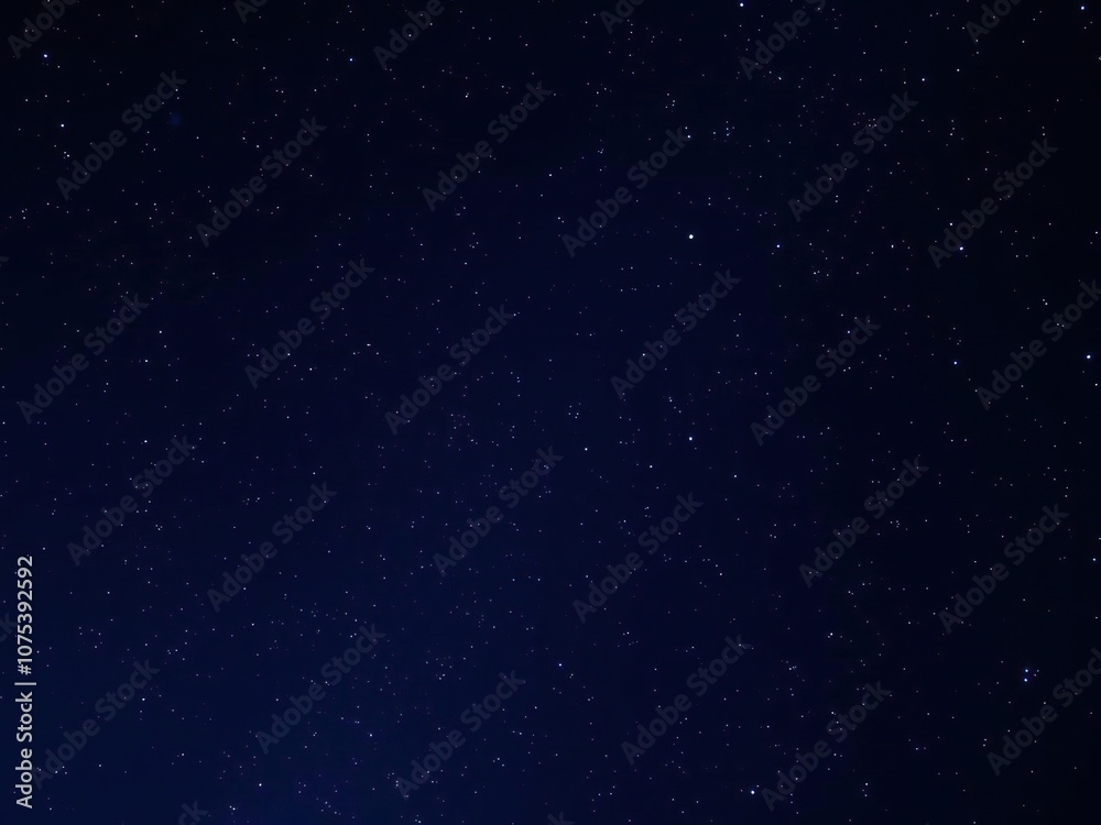 Fototapeta premium A starry night sky with a laser light effect overlay in shades of blue and silver, starry night sky, illumination