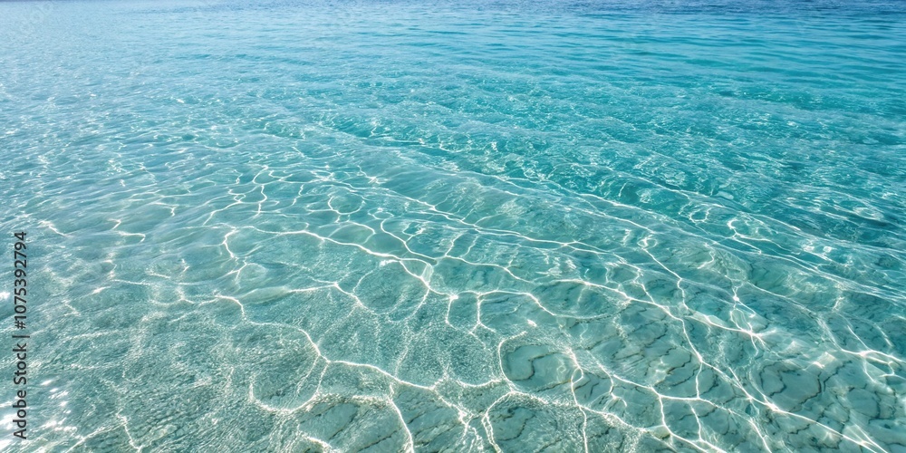 Fototapeta premium Clear crystal clear water with small circular ripples in its surface, clear water, scenery, waves