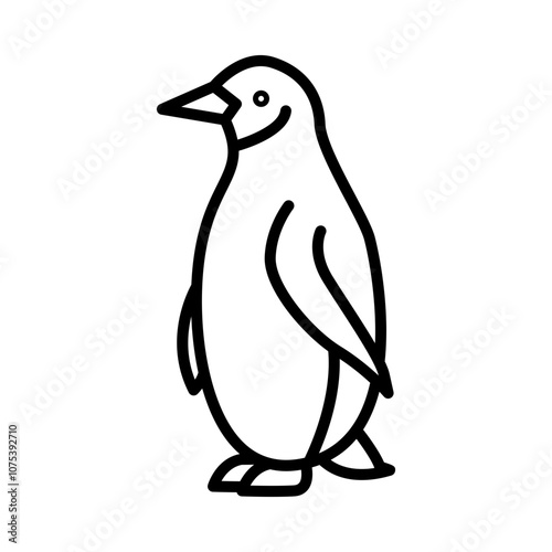 Icon of a penguin, symbolizing winter and polar wildlife.