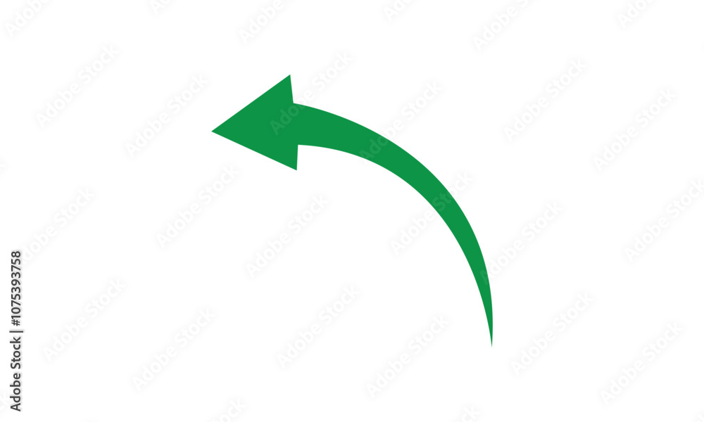 Green arrow icon isolated on transparent background. Flat style arrow symbol for website, logo,app, ui and design. Curved arrow icon png. Green arrow icon isolated on transparent background. Flat style arrow symbol for website, logo,app, ui and design. Curved arrow icon png.