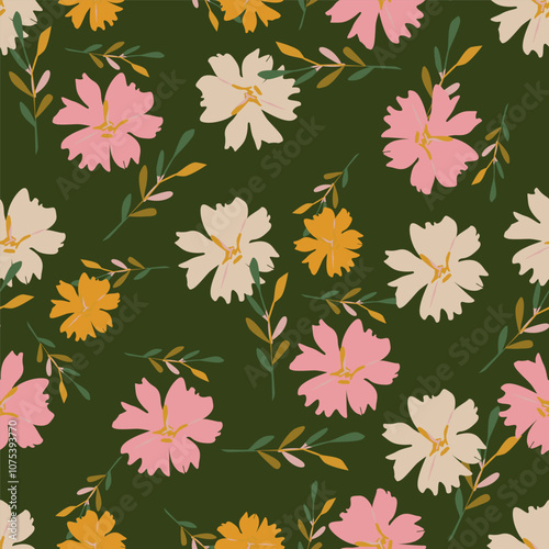 abstract flower patterns in various patterns, motifs, for textures, backgrounds and other digital needs