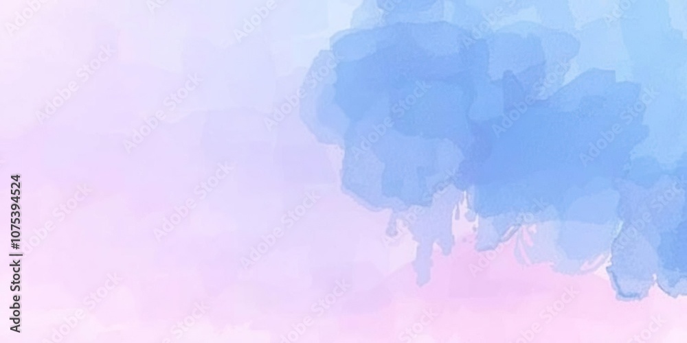 Obraz premium Watercolor blue and pink gradient with subtle texture, natural inspiration, floral patterns