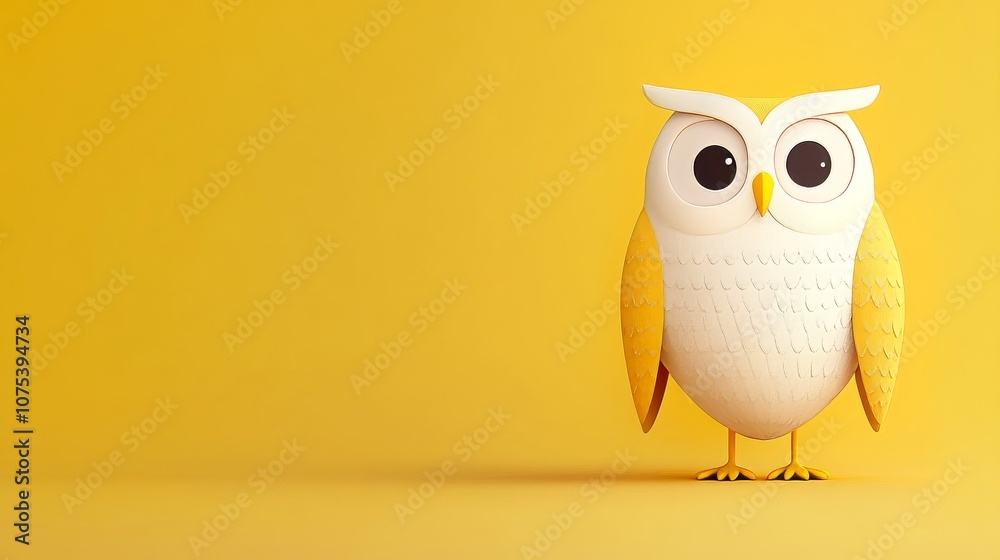 Cute Owl Illustration with Pastel Colors Cute Owl Illustration with Pastel Colors