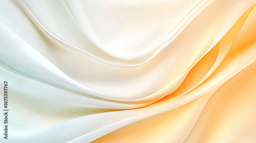 Beige-gelber Farbverlauf mit Wellenformen und feiner Struktur, wie fließender Seidenstoff – Subtiler Hintergrund im Bannerformat in warmen Farben Beige-gelber Farbverlauf mit Wellenformen und feiner Struktur, wie fließender Seidenstoff – Subtiler Hintergrund im Bannerformat in warmen Farben
