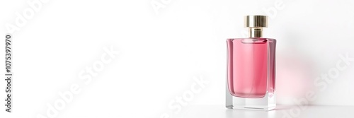 Perfume bottle with a sleek and modern design isolated on white, modern, style, shape