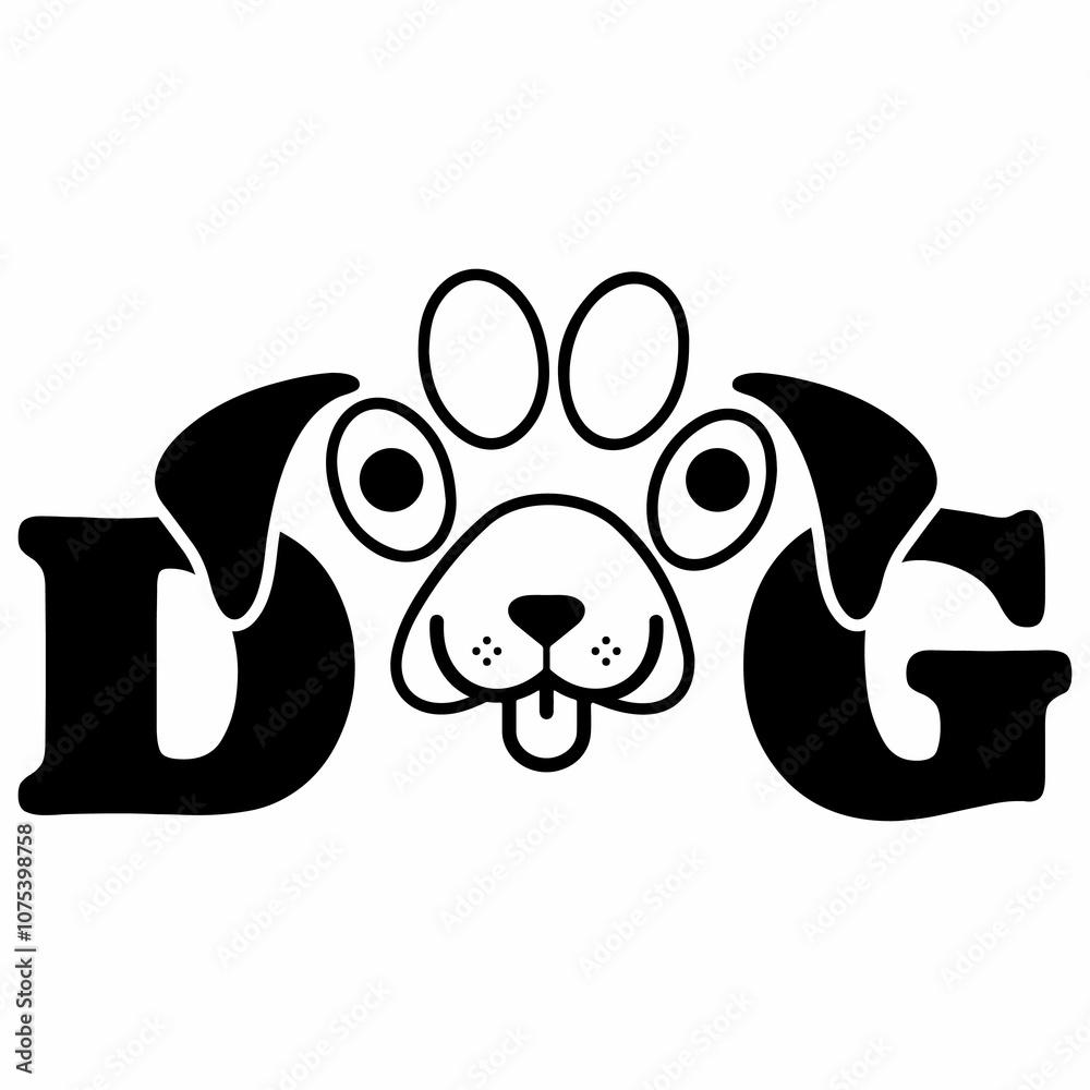 Dog paw print clip art design on plain white transparent isolated background for card, shirt, hoodie, sweatshirt, apparel, card, tag, mug, icon, poster or badge Dog paw print clip art design on plain white transparent isolated background for card, shirt, hoodie, sweatshirt, apparel, card, tag, mug, icon, poster or badge