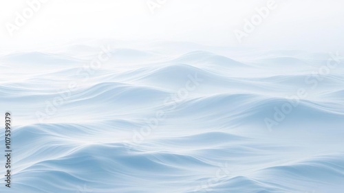 Whispering waves of white on a calming gradient, quiet reflection, dreamy effect